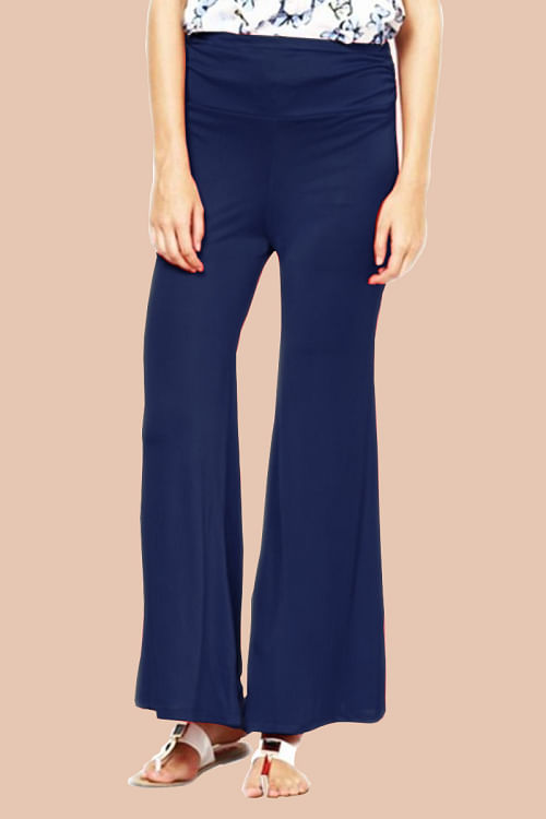 New Fashionable Blue lycra pallazo paint