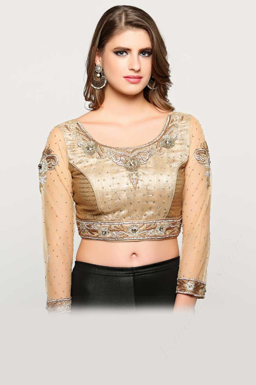Gorgeous Beige hand Embroidery Blouse 