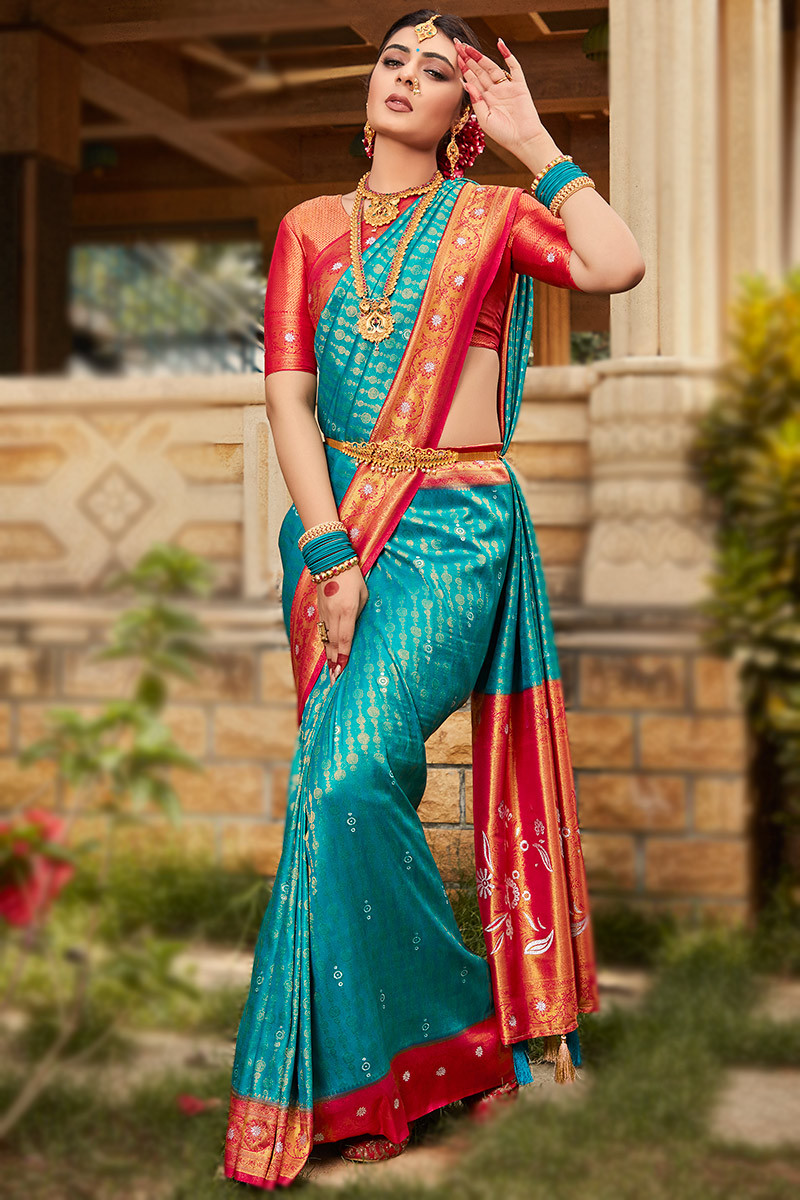 bridal blouse designs south indian blue #saree #wedding #sareewedding  bridal blouse desig… | Saree blouse designs latest, Blouse designs silk,  Bridal blouse designs