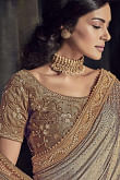 Yellow Silk Saree With Satin Blouse
